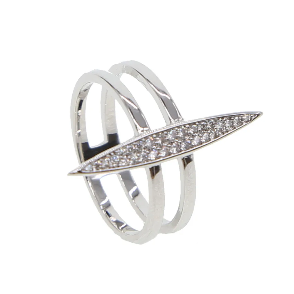 Гиперболы геометрические кольца в форме буквы V для женщин ювелирные изделия