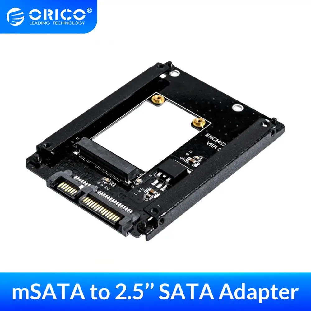 Адаптер ORICO mSATA на 2 5 дюймовый SATA 22PIN карта адаптера SSD с двухсторонней платой PCB SATA3