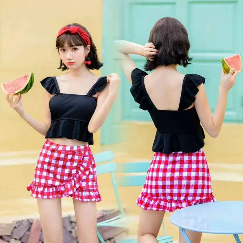 Комплект бикини женский в Корейском стиле пикантный раздельный купальник с