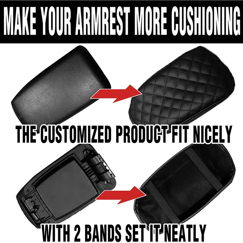 

for Toyota Corolla 2014-2018 Car Center Console Armrest Pad Cover PU Leather Armrests Box Protection Cushion