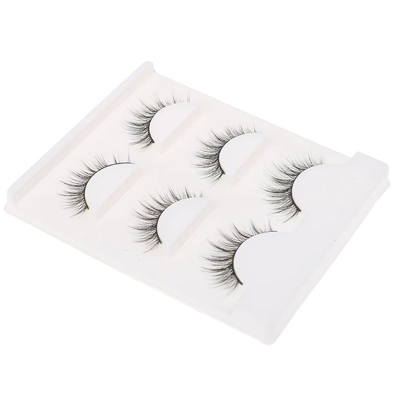3 пары натуральных накладных ресниц толстый макияж настоящие 3D норковые ресницы