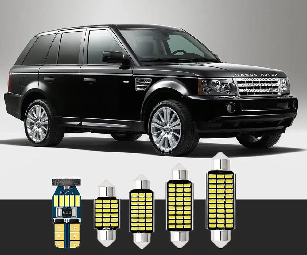 6 комплектов сверхъярких светодиодных белых ламп для салона автомобиля T10 и 41 мм