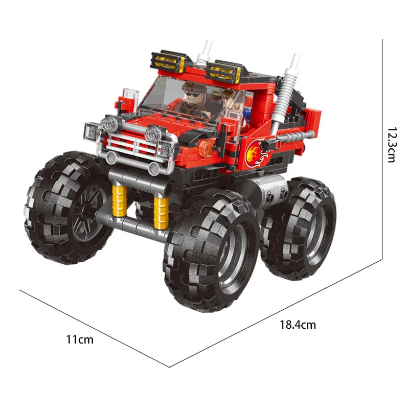 371 шт. внедорожник строительные блоки серии Technic гоночный автомобиль дрейф