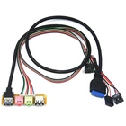 USB 2,0 + 3,0 порт шасси ПК компьютер чехол аудио Передняя панель сменный кабель 70 см
