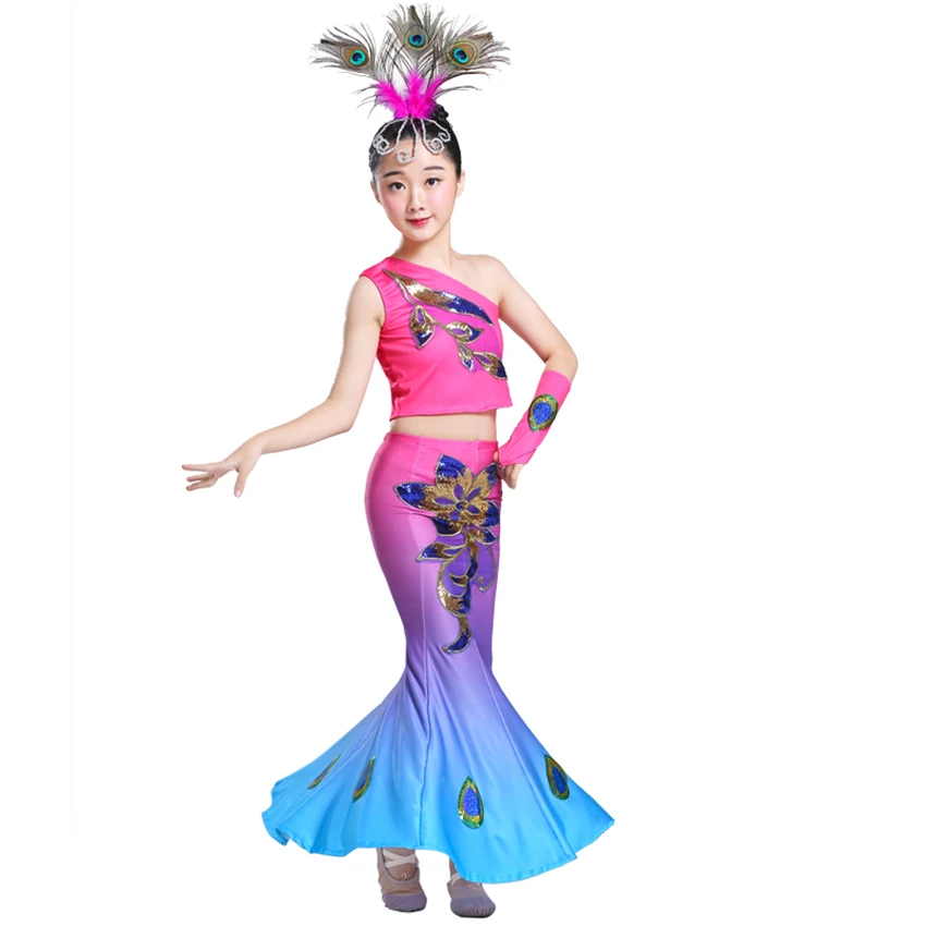 Детские платья для девочек традиционная китайская одежда танцевальные костюмы
