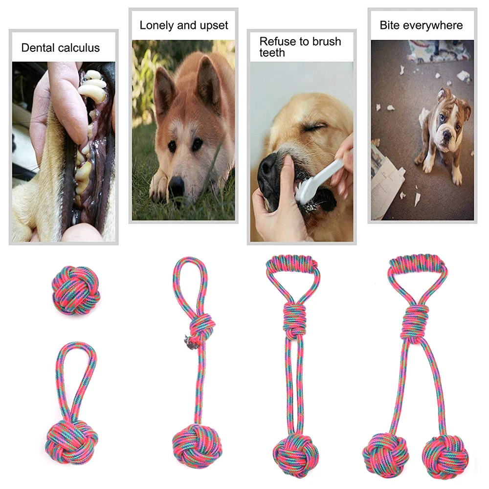 Хлопковая веревка большая собака жевательная игрушка для больших собак