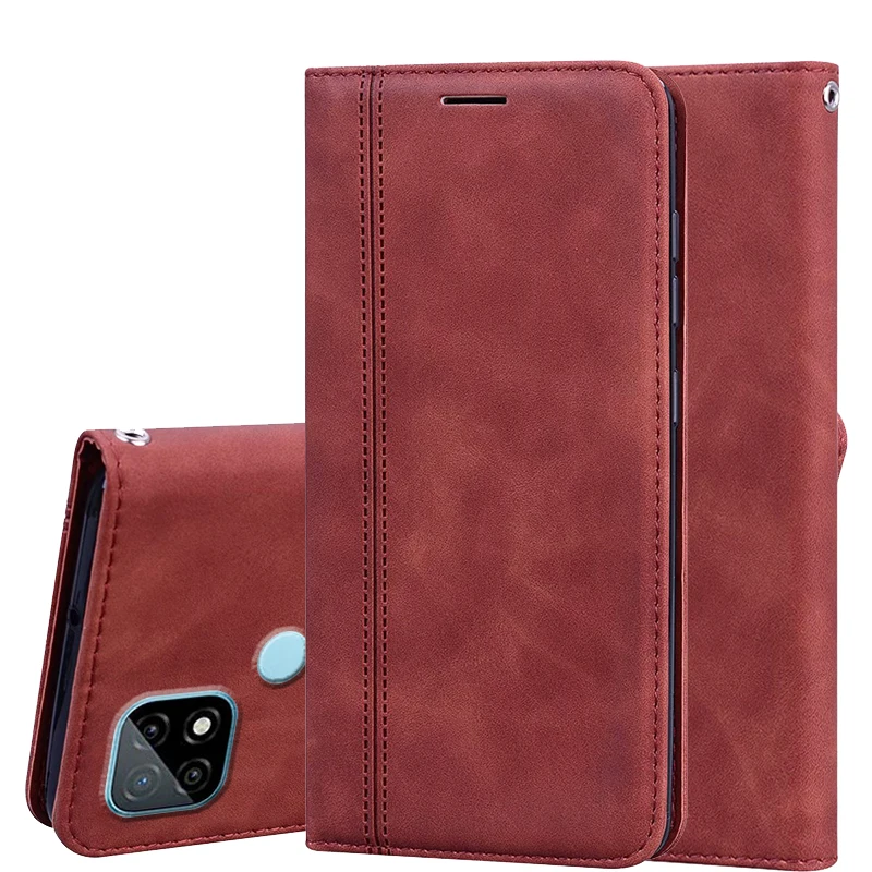 

Phone Cover For OPPO Realme C21 Case Leather Flip Capa Luxury PU Back Bag For Realme C21 GT чехол Wallet Funda Protector Shell