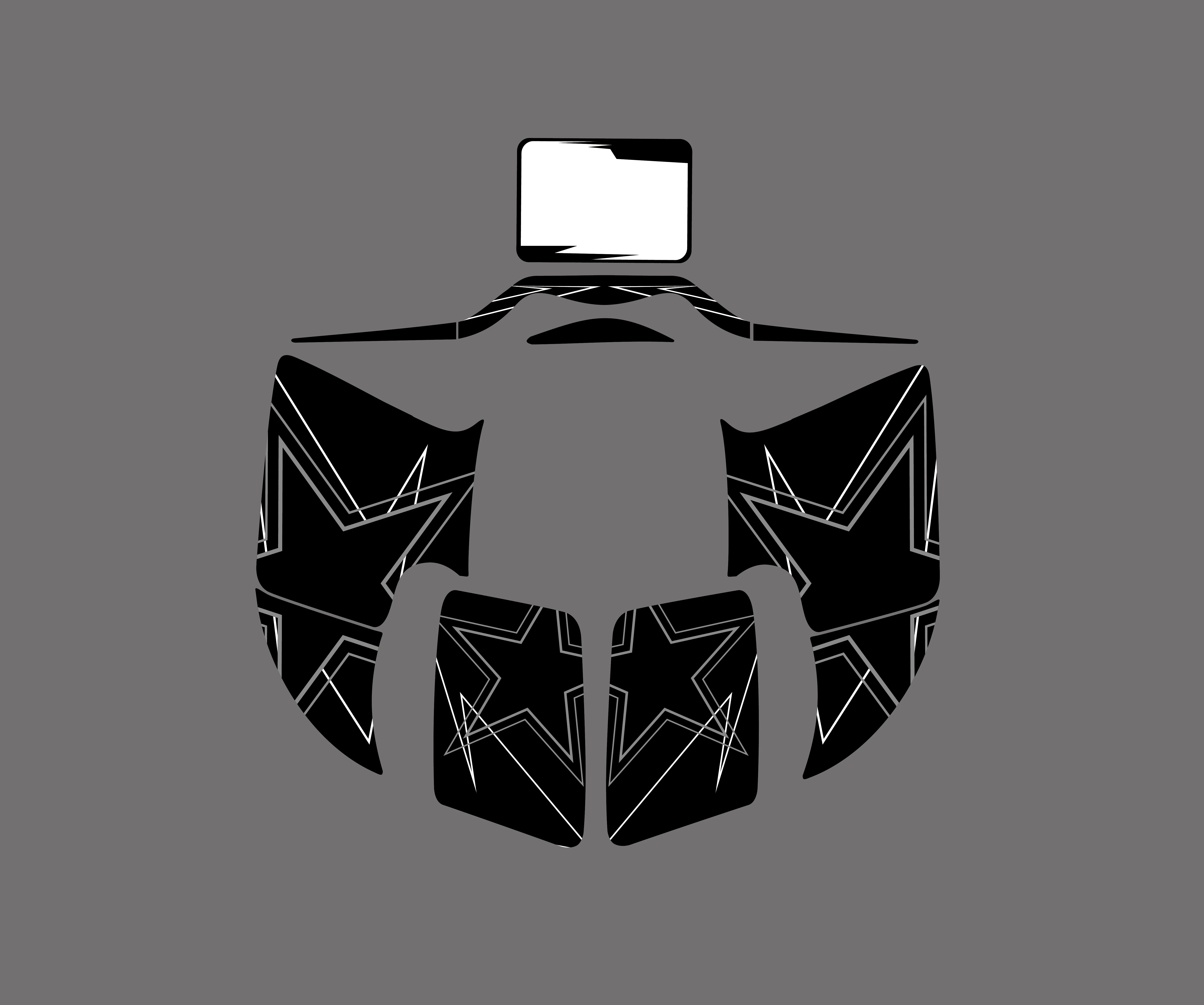 0347 Черные новые стильные наклейки графические наборы подходят для Honda TRX450R TRX 450R