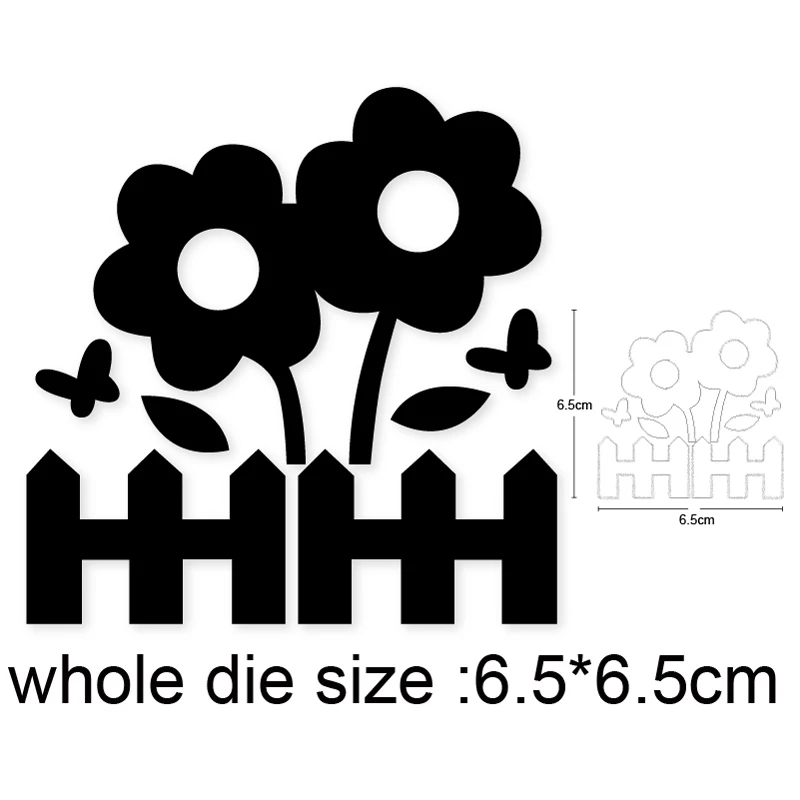 

Flower Butterfly Fence Metal Cutting Dies Stencils For Scrapbooking dies DIY Craft Photo Card Making Embossing Die Cuts 2020 New