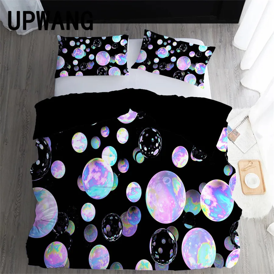 

UPWANG 3D набор постельного белья с принтом пузырьков пены пододеяльник/пододеяльник набор постельного белья с наволочкой набор домашнего тек...