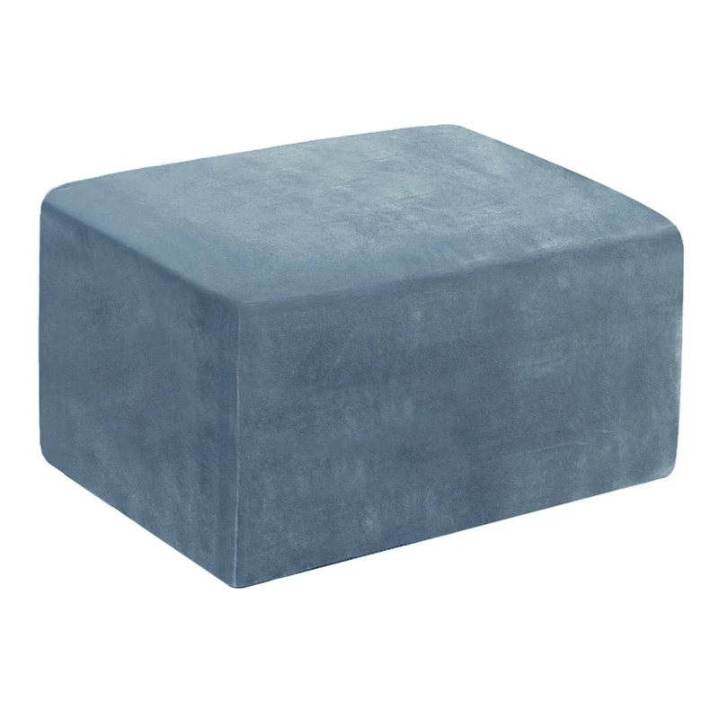 

Velvet Rectangle Stool Cover Elastic Square Footstool Sofa Slipcover Footrest Chair Covers Furniture Covers