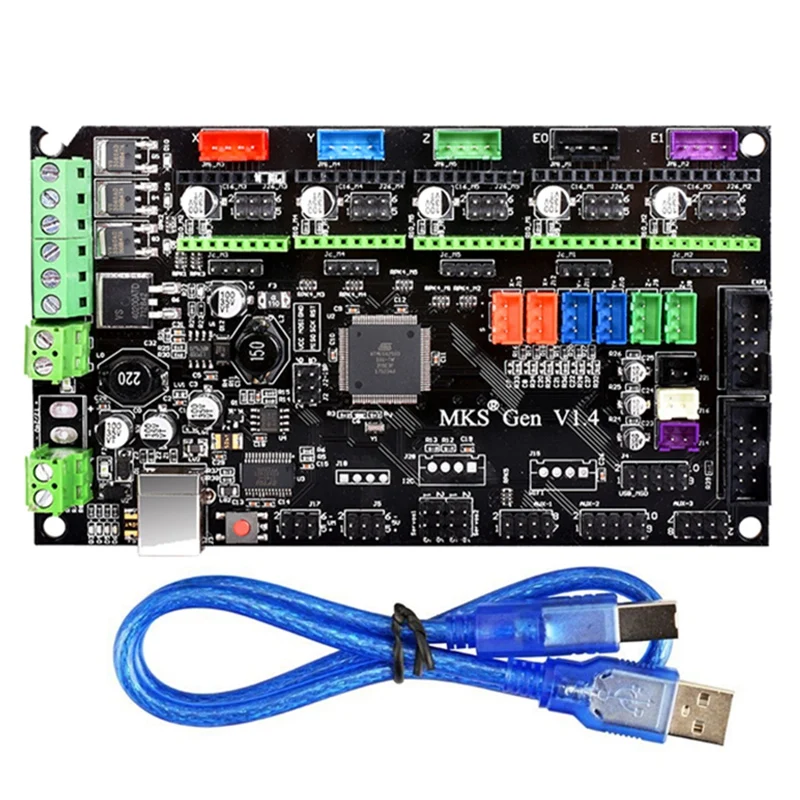 Makerbase 3D принтер MKS Gen V1.4 плата управления Поддержка TMC2130 V1.1 SPI TMC2208 A4988 DRV8825 драйвер