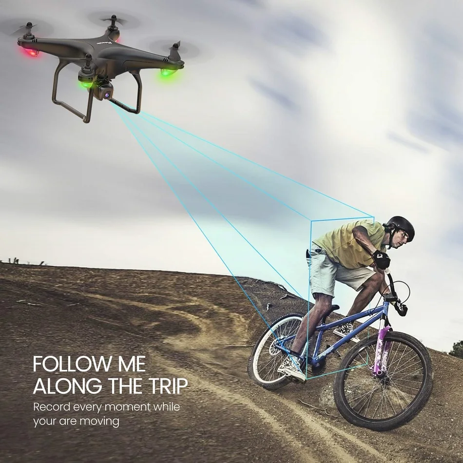 Potensic D58 GPS FPV Дрон 1080P HD камера профессиональный 5G Wifi RC селфи Follow Me ГЛОНАСС