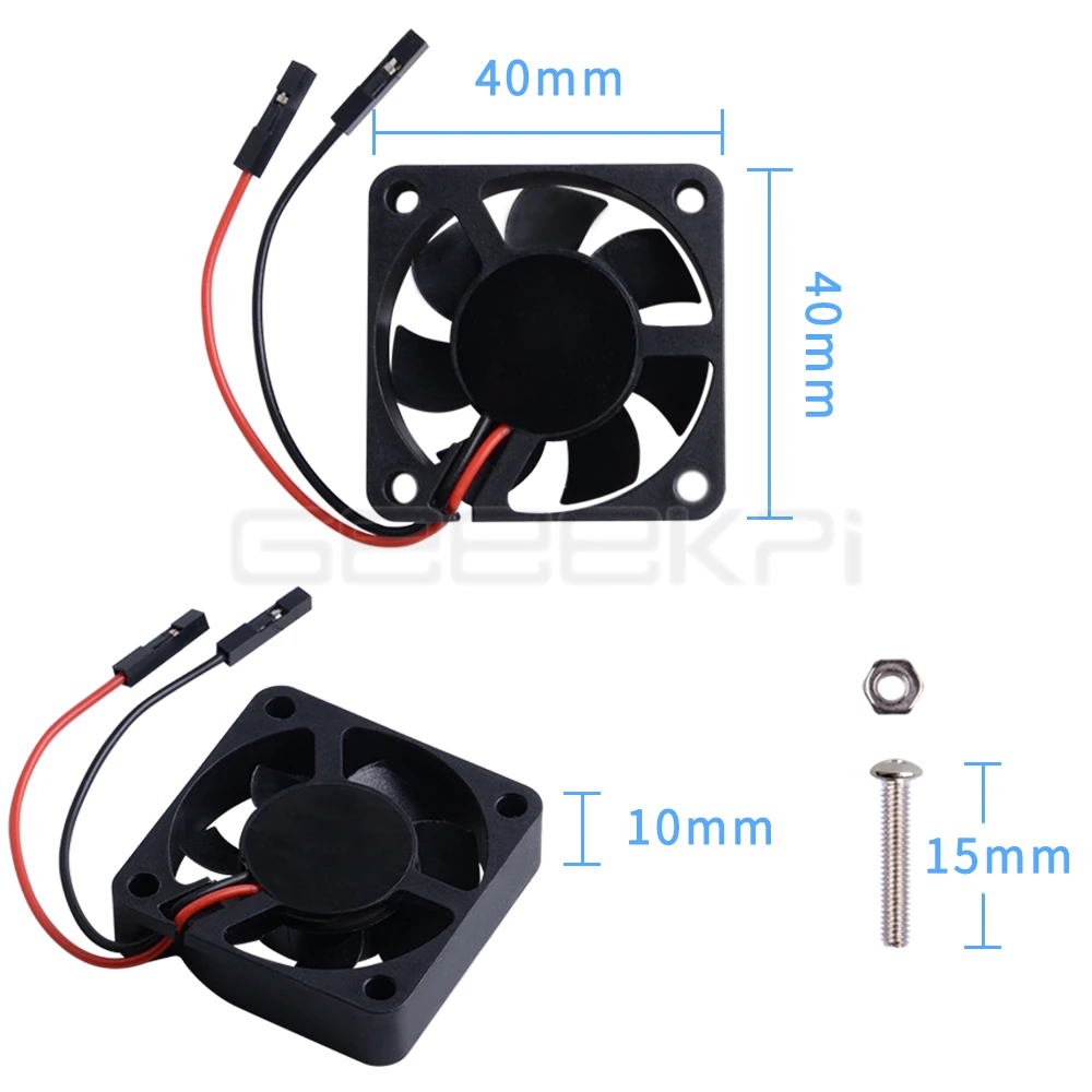 GeeekPi RaspberryPi светодиодный радиатор 1 комплект в партии 2 пакет 40*40*10