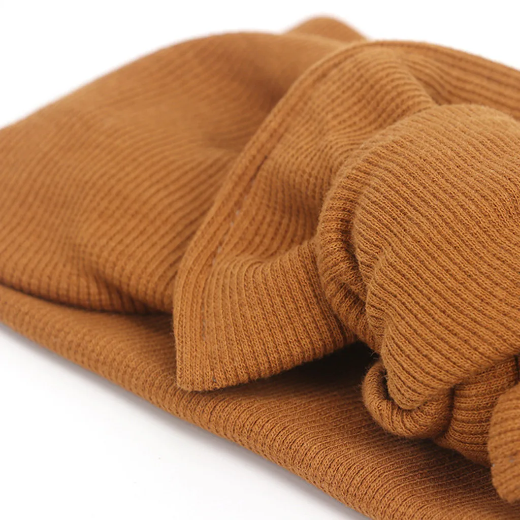 Милая Детская однотонная повязка на голову для маленьких девочек с большим