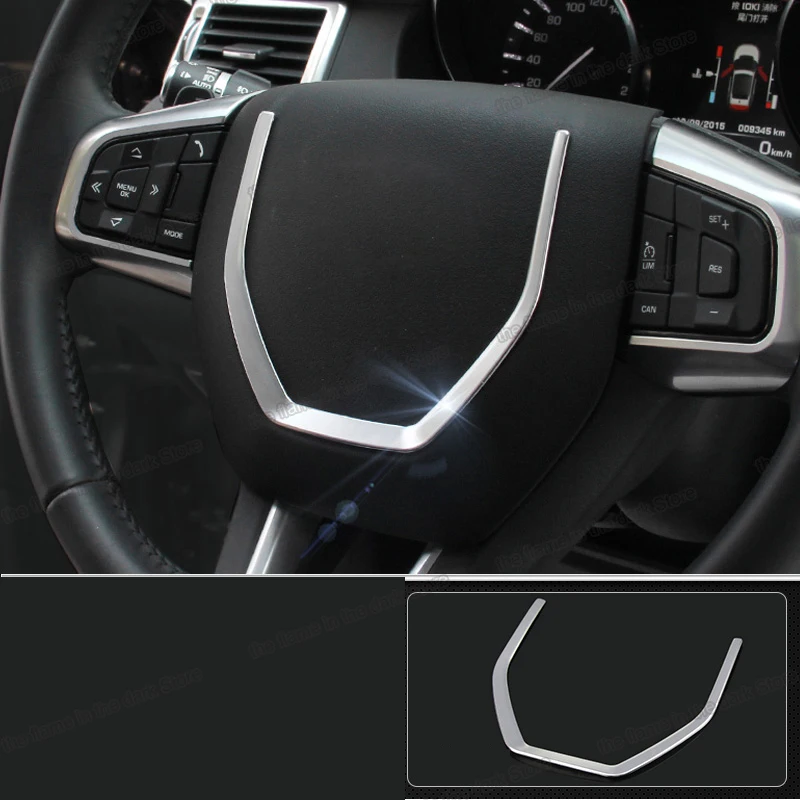 

abs car steering wheel trims chrome for land rover discovery sport 2014 2015 2016 2017 2018 2019 L550 decoration auto interior