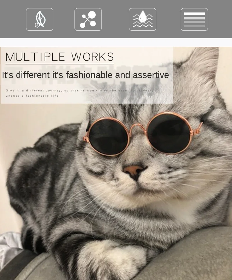 1 шт. Милая кошка очки собачьи товары для домашних животных Китти игрушка собака