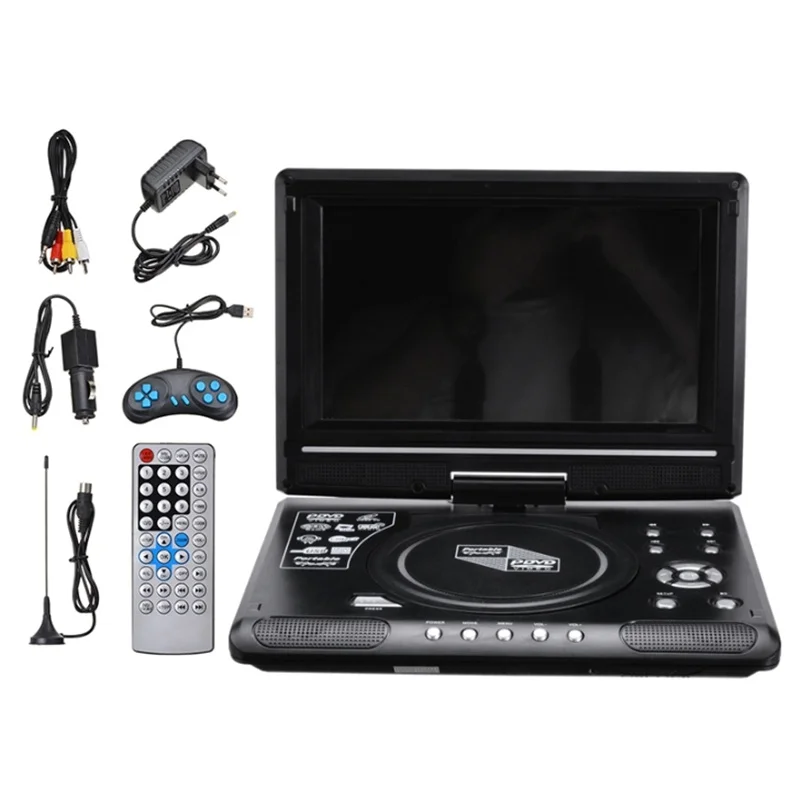 9 8 дюймовый портативный домашний автомобильный DVD плеер VCD CD игровой ТВ USB