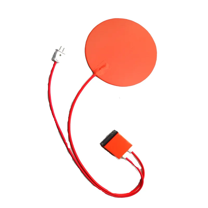 220V 630W Diameter280*1.5mm Round Silicone Rubber Heater adhesive 1 side digital thermostat on wire 2000mm lead | Дом и сад