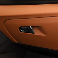 carbon fiber car glove box switch decoration toolbox switch protective shell for alfa romeo giulia 17 19 accessories interior