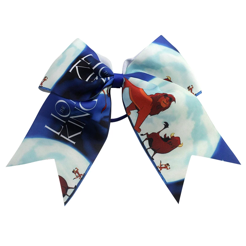 7 дюймов Новые банты для волос Король Лев Хэллоуин Веселые девочек эластичные