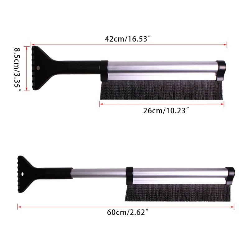 Уличная алюминиевая телескопическая щетка для снега лопата льда инструмент