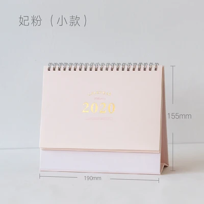 M-Pink Простой розовый зеленый Настольный календарь DIY Ручная роспись блокнот календари ежедневный планировщик расписаний,01-,12 - Цвет: M-Pink