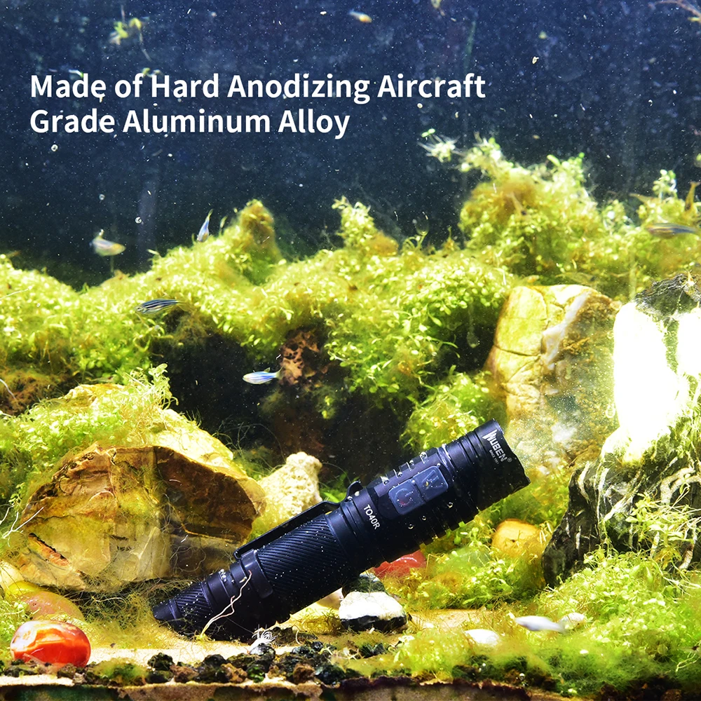 

WUBEN TO40R Tactical LED Flashlight 1200 Lumens 720 ft max beam distance 18650 Li-Battery USB Rechargeable Torch for Outdoor