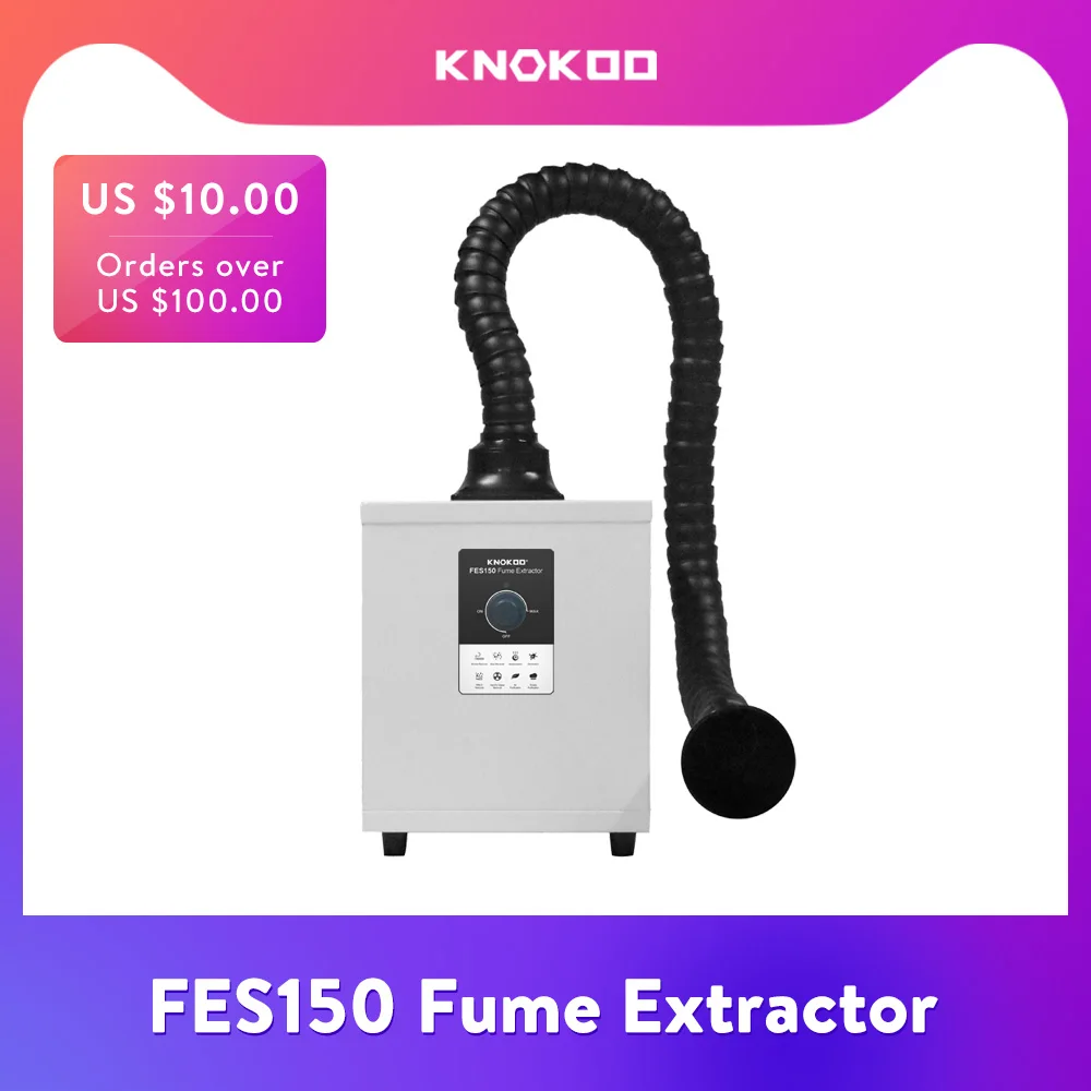 KNOKOO 150 Вт салон красоты для ногтей поглотитель дыма FES150 портативный DIY паяльные