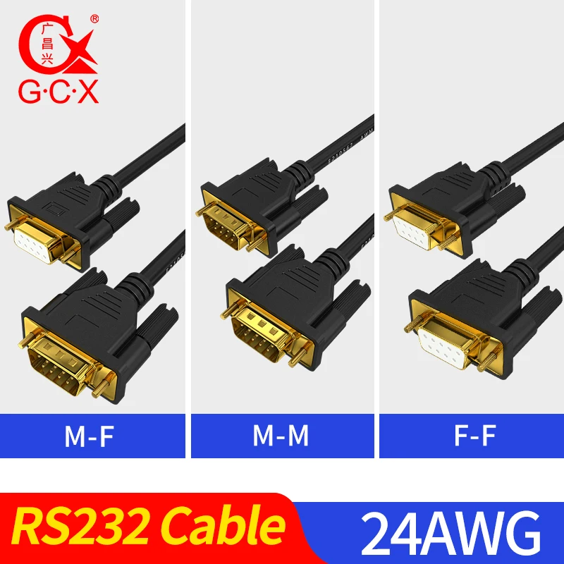 Высококачественный COM кабель RS232 последовательный штекер гнездо адаптер 24 AWG DB 9