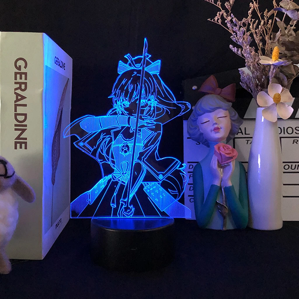 Ночной светильник Genshin Impact Ayaka Аниме игра фигурная лампа для вечерние ринки декор
