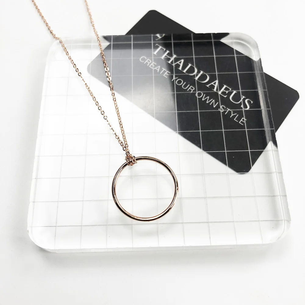 Ожерелье с подвеской в виде розы круг цвет золотой 2020 романтическая мода