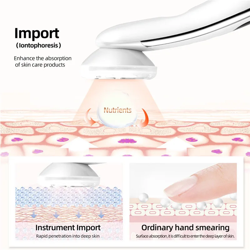 Радиочастотный светодиодный фотонный массажер для лица 6 в 1 устройство подтяжки