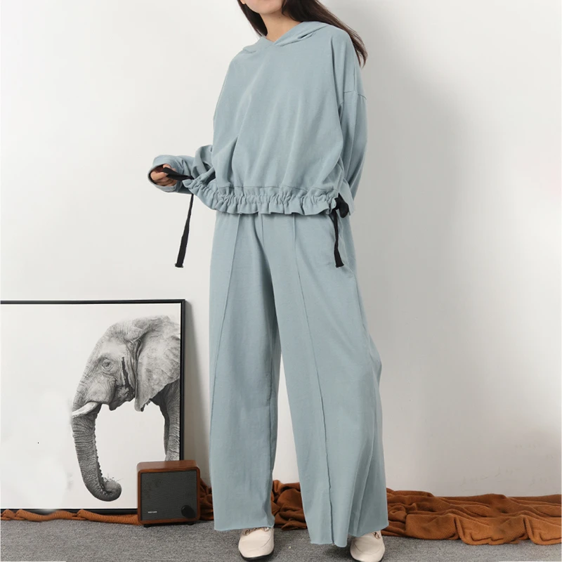 CHICEVER повседневный комплект из двух предметов для женщин толстовка с капюшоном и