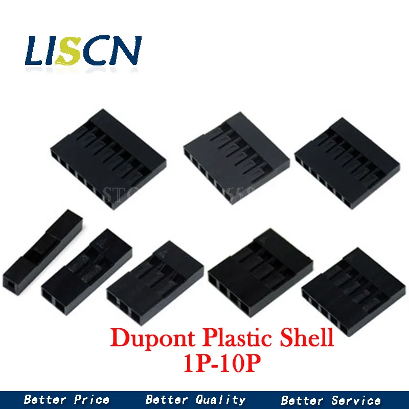 50PCS Dupont Plastic Shell 1PIN 2Pin 3Pin 4Pin 5Pin 6PIN 7PIN 8pin 9pin 10pin 2 54 Разъем 1P / 2P 3P 4P 5P 6P 7P 8P 9P|Соединители|