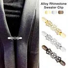 1 шт. зажим для свитера, кардигана, клипсы с утопом, гибкая брошь с бусинами и жемчугом, бриллиантовые пряжки для воротника, для украшения одежды своими руками