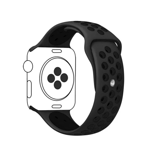 coal black black 19 Спортивный ремешок для часов для apple watch группа 4 5 44 мм 40 мм, 42 мм, 38 мм, версия наручных часов iwatch, браслет series 5/4/3/2/1 силиконовый ремешок для часов с резиновой лентой - Цвет ремешка: coal black black 19