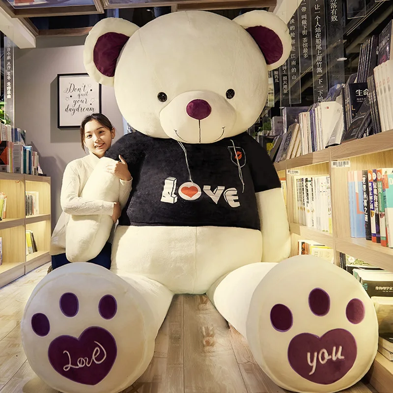 1 8 м большой плюшевый мишка плюшевая игрушка для обнимания романтический подарок