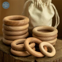 new 5pcs 405570mm beech wooden baby teething rings wooden baby teethers accessories for baby diy necklace bracelet making 2021
