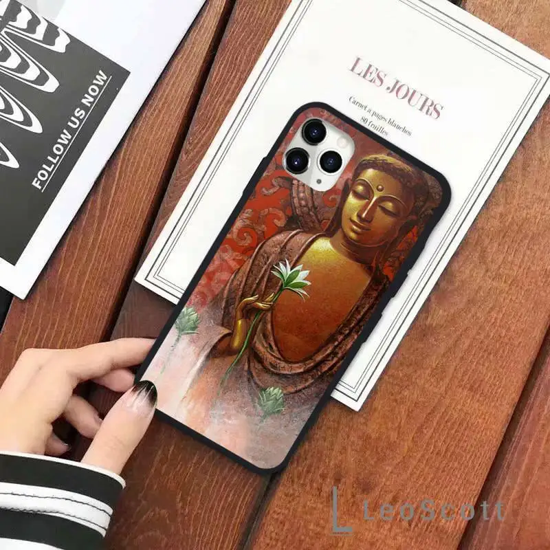 

Be Happy Little Buddha Phone Case for iPhone 11 12 pro XS MAX 8 7 6 6S Plus X 5S SE 2020 XR Soft silicone