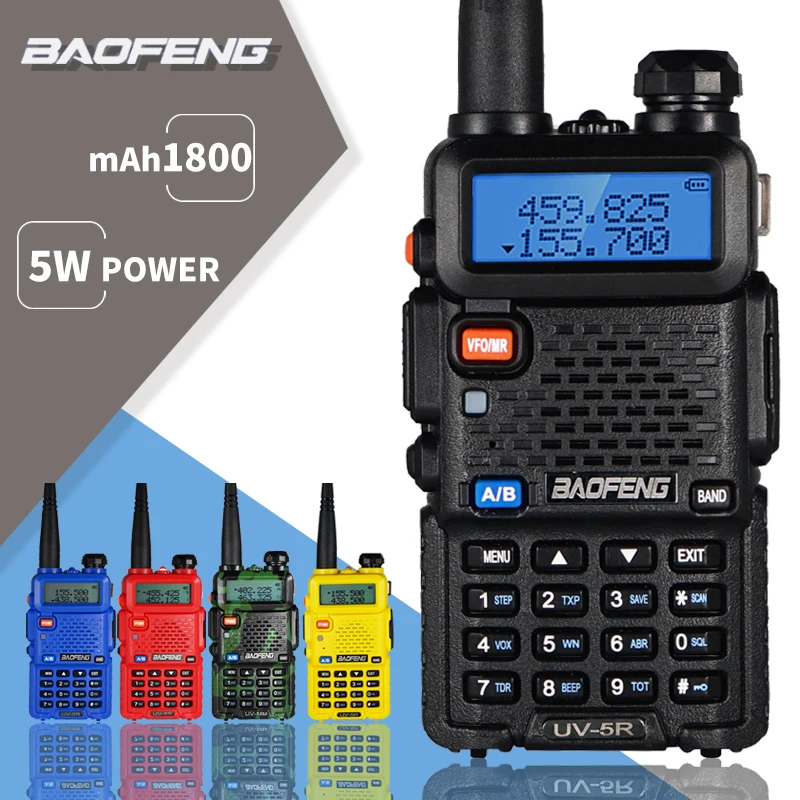 Портативная Двухдиапазонная рация Baofeng портативная Любительская UV 5R 5 Вт