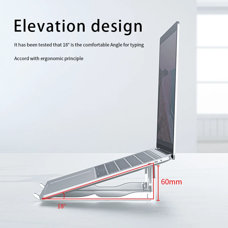 Подставка для ноутбука алюминиевая складная охлаждающая подставка Macbook планшета