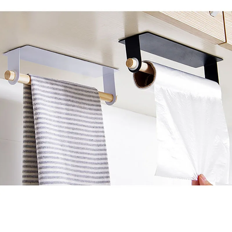 Металлический настенный держатель Деревянная Полка для полотенец органайзер