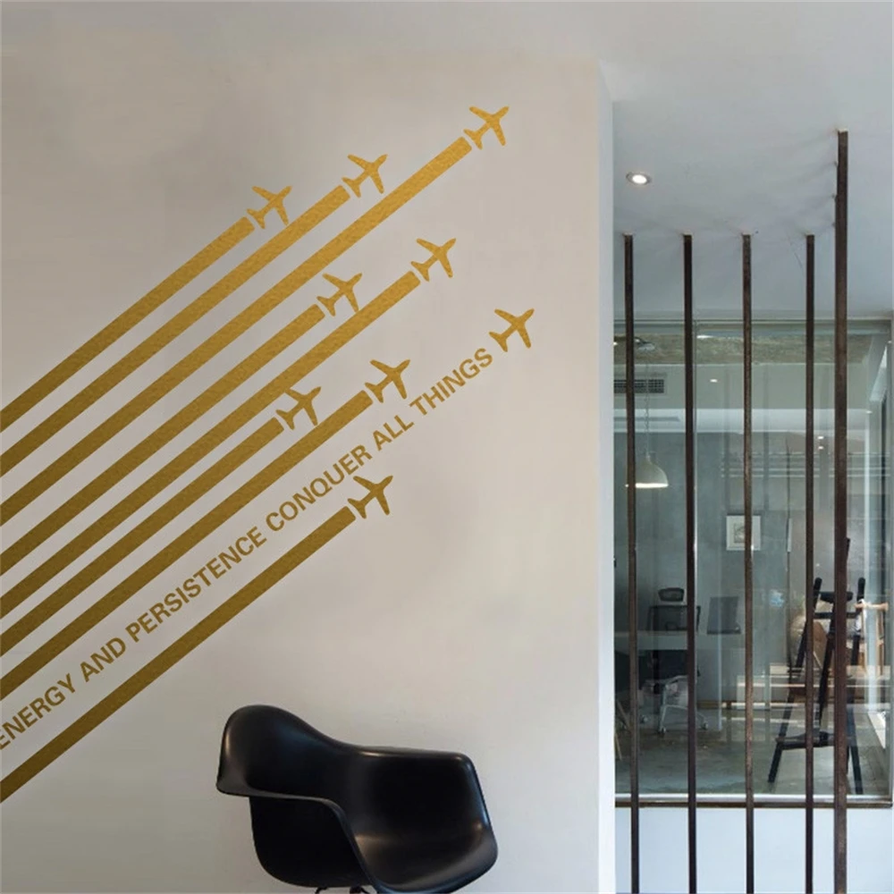 Настенный художественный плакат самолёт Геометрическая линия декоративная