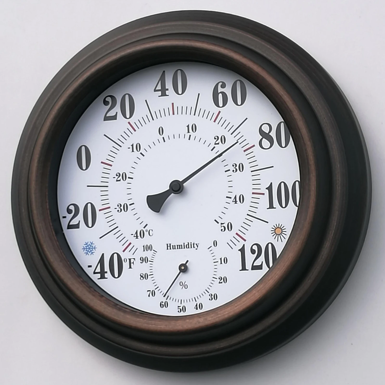 

Analog Indoor/Outdoor Thermometer Hygrometer Temperature Humidity Meter