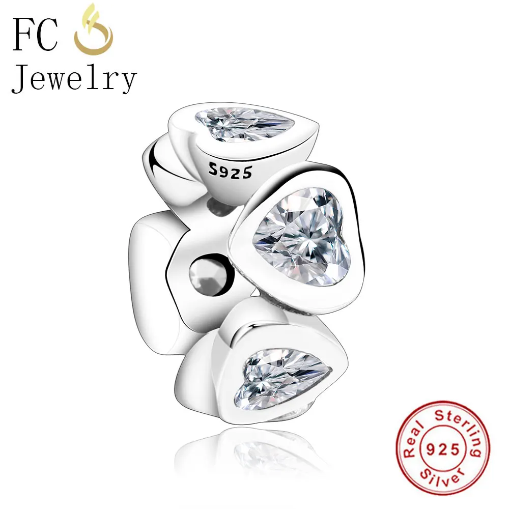 Ювелирные изделия FC из серебра 925 пробы европейские Соединенные сердца