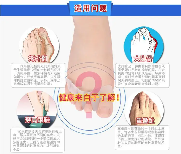 2 шт. силиконовых кейсов с накатанной головкой разделения Ортез 4 отверстиями