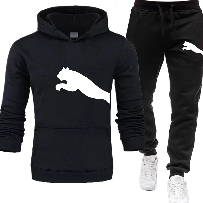 

new Autumn and winter Men's Sets hoodies+Pants Sport Suits Casual Sweatshirts Tracksuit 2021 Brand Sportswear