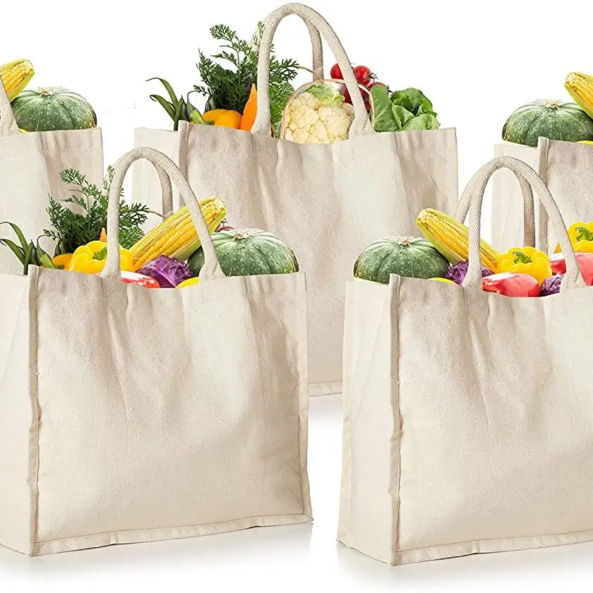 

5 упаковок многоразовых сумок для покупок, сверхпрочная продуктовая сумка для продуктов, складная, моющаяся, тканевая сумка-тоут с мягкой па...
