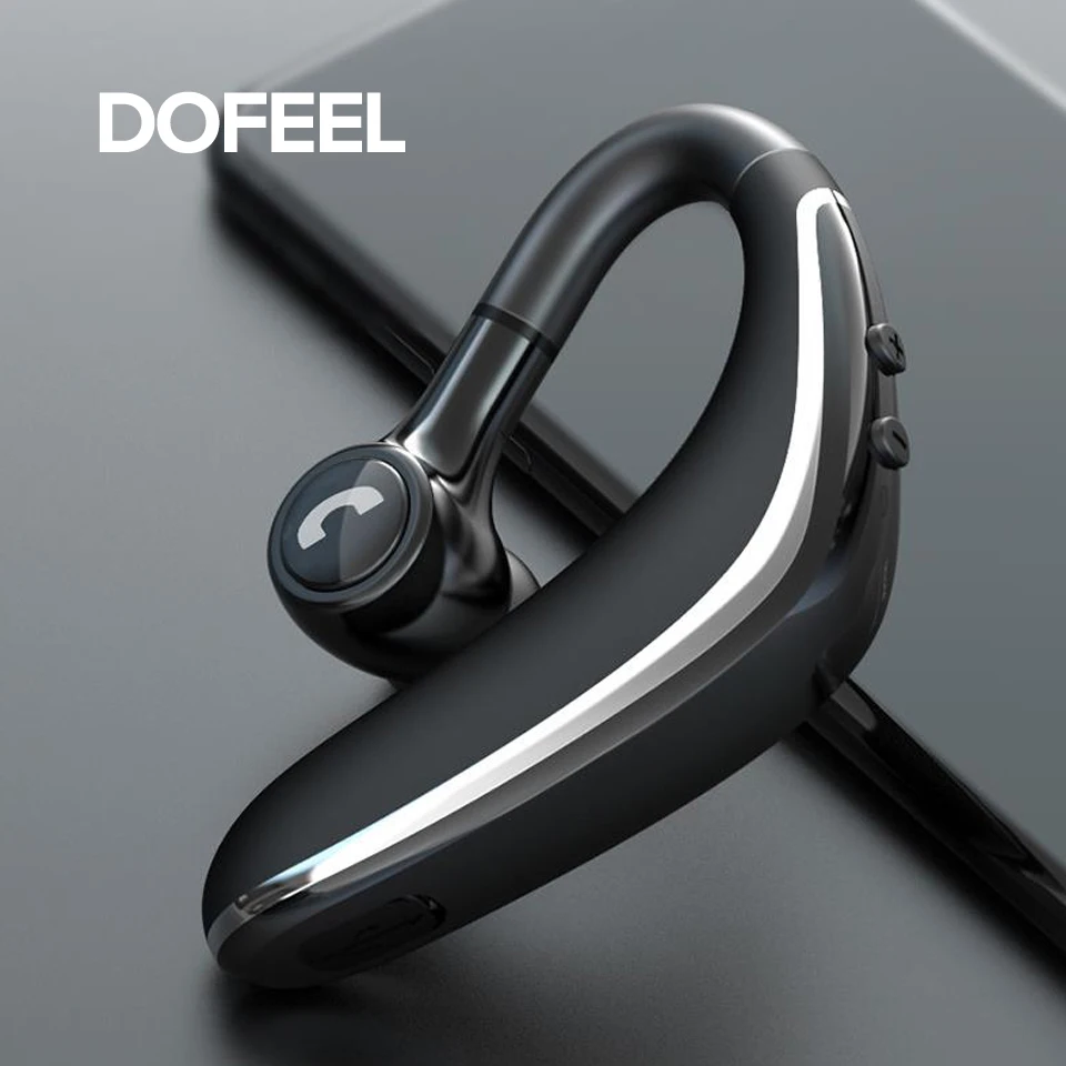 Dofeel Bluetooth 5,0 наушники Бизнес Вождения Висячие Наушники большой емкости батареи долгое время ожидания наушники для iphone 7,8, x